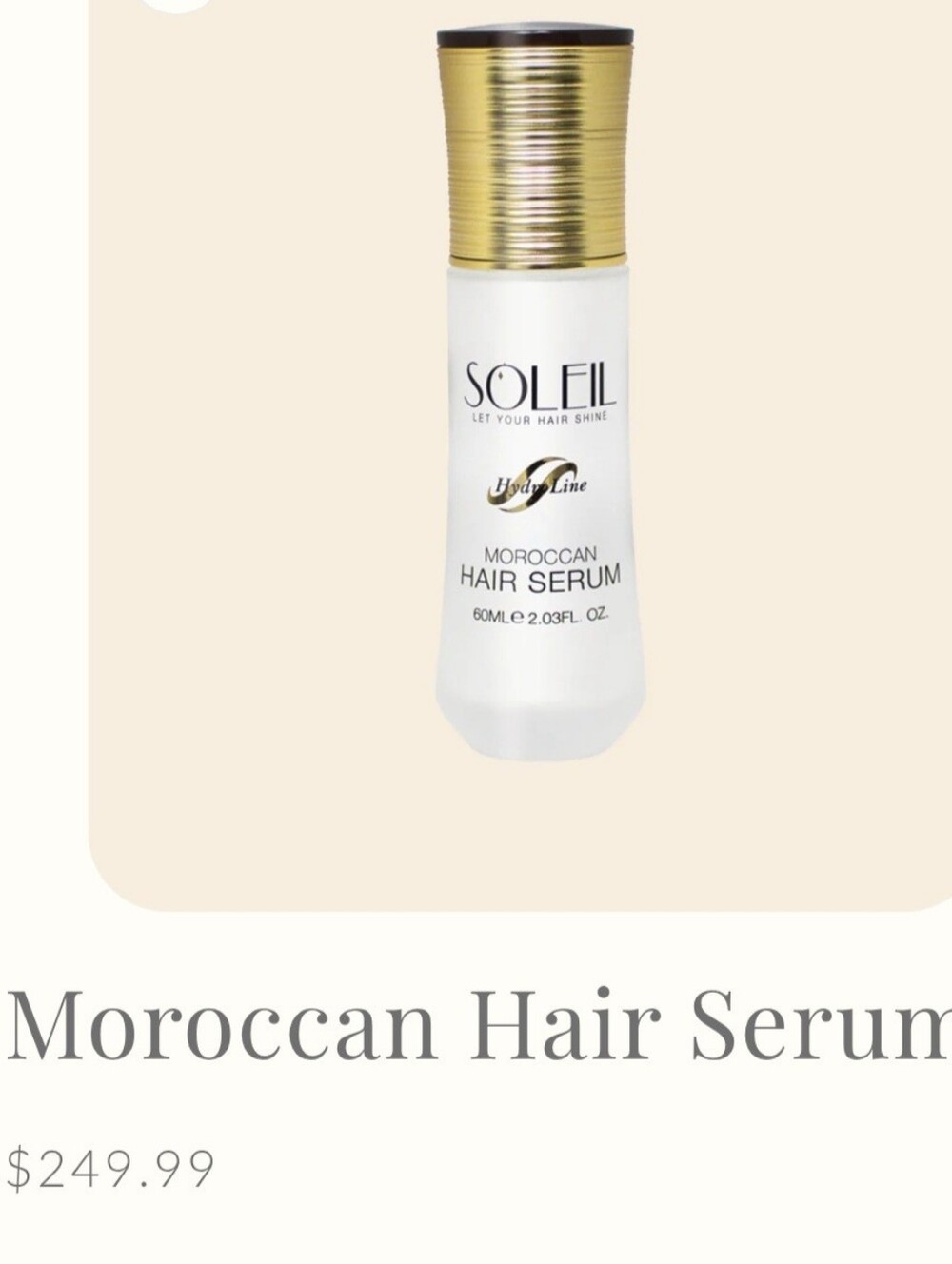 Soleil Moroccan Hair Serum